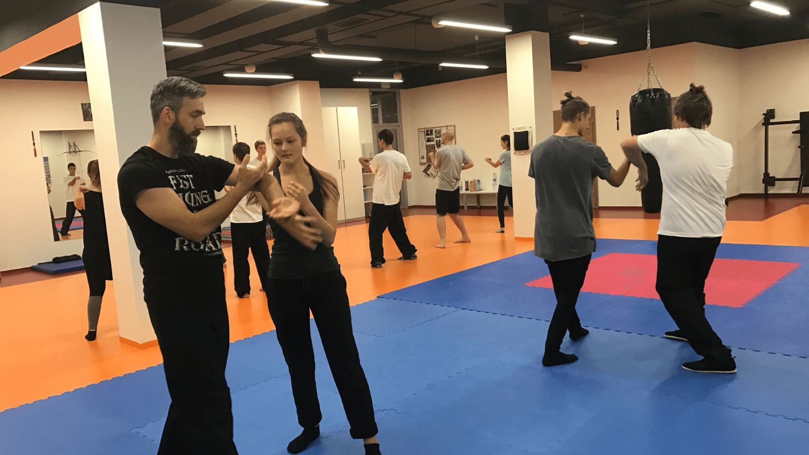 Skupinová fotka studentů Wing Tsun v Rakovníku